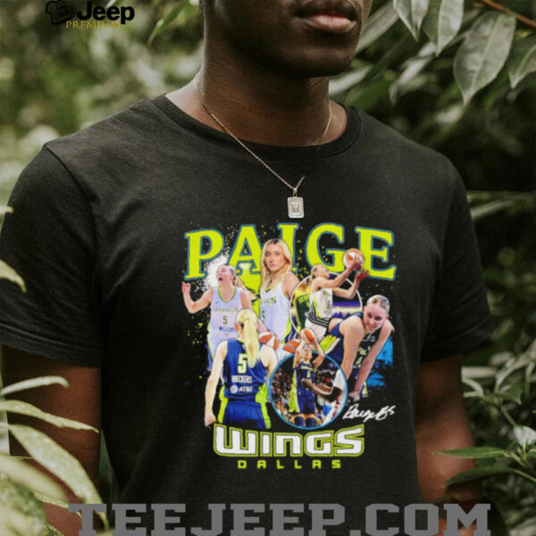Paige Bueckers Dallas Wings WNBA All Star collage signature shirt