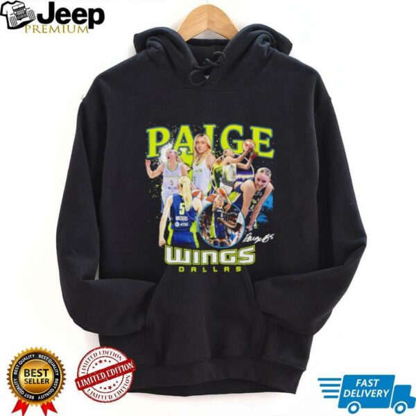 Paige Bueckers Dallas Wings WNBA All Star collage signature shirt