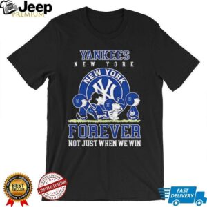 Peanuts Charlie Brown Snoopy New York Yankees baseball forever not...