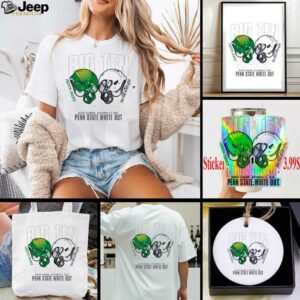Penn State Dueling Helmet Oregon 2025 White Out T Shirt