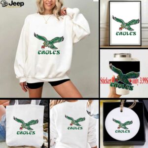 Philadelphia Eagles Football x Pokemon Anime 2 sided t shirt