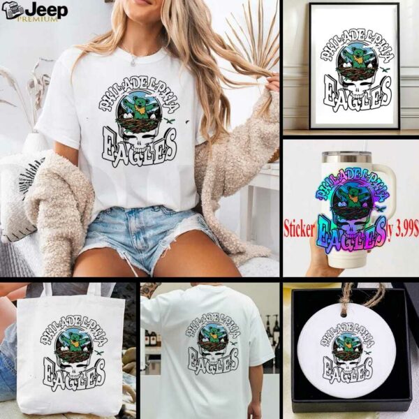 Philadelphia Eagles X Grateful Dead mascot logo shirt