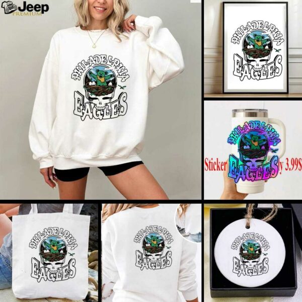 Philadelphia Eagles X Grateful Dead mascot logo shirt