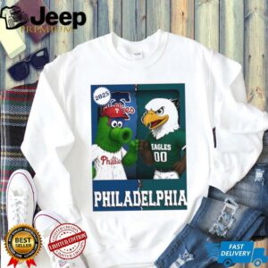 Philadelphia Eagles and Philadelphia Phillies mascot play card shirt