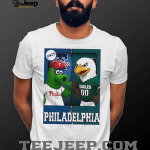 Philadelphia Eagles and Philadelphia Phillies mascot play card shirt