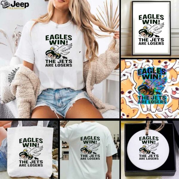 Philadelphia Eagles win New York Jets are losers NFL 2025 cartoon shirt
