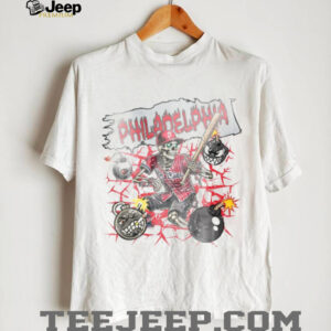 Philadelphia baseball Skeleton Vintage Style Baseball Shirt