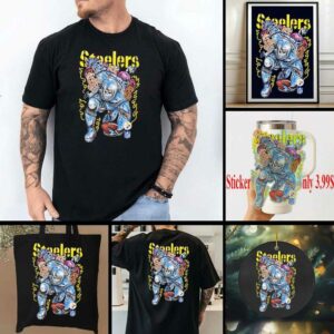 Pittsburgh Steelers Skeleton Player Charge Graphic shirt