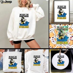 Pittsburgh Steelers We beat the Carolina Panthers NFL 2025 cartoon...
