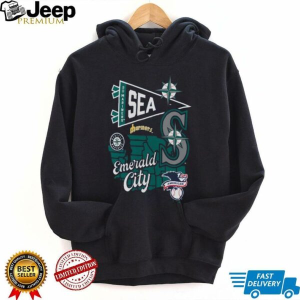 Profile Navy Seattle Mariners Big & Tall Split Zone T Shirt