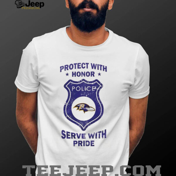 Protect with honor serve with Pride Baltimore Ravens shirt