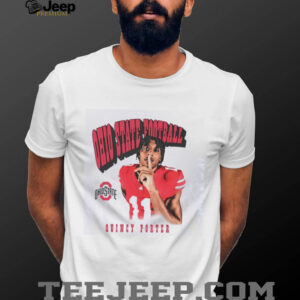 Quincy Porter portrait shhh Ohio State football shirt