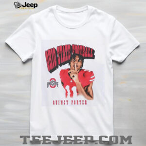 Quincy Porter portrait shhh Ohio State football shirt