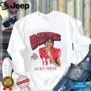 Quincy Porter portrait shhh Ohio State football shirt