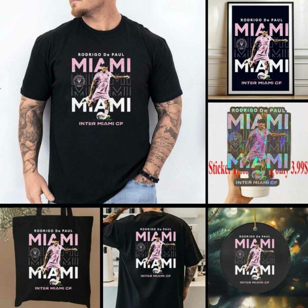 Rodrigo De Paul Inter Miami CF kicking shirt
