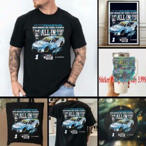 Ross Chastain Checkered Flag Sports 2025 NASCAR Cup Series Playoffs Busch Light T Shirt