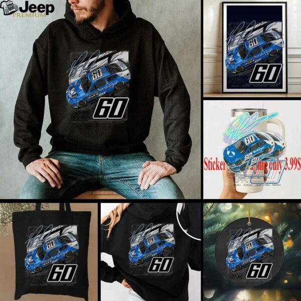 Ross Chastain Checkered Flag Sports Black 2025 NASCAR Cup Series Playoffs Busch Light T Shirt