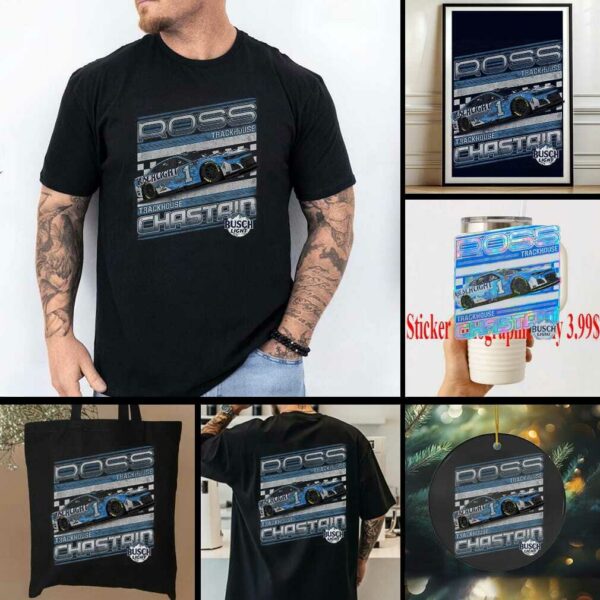 Ross Chastain Trackhouse Racing Team Collection Busch Light Car T Shirt