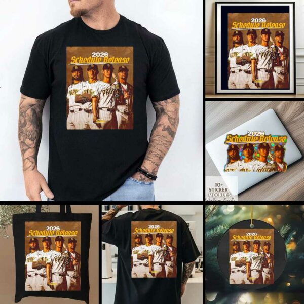 San Diego Padres 2026 schedule release baseball player shirt