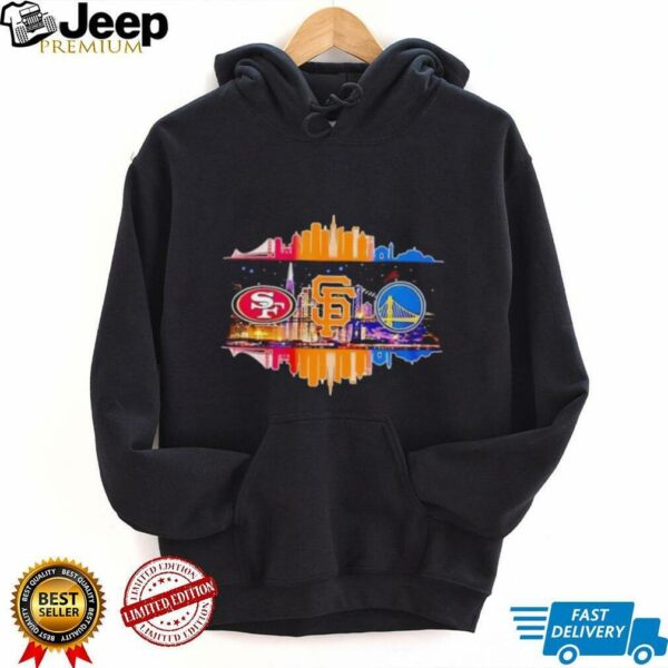 San Francisco 49ers San Francisco Giants Golden State Warriors Skyline City Logo shirt
