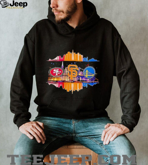 San Francisco 49ers San Francisco Giants Golden State Warriors Skyline City Logo shirt