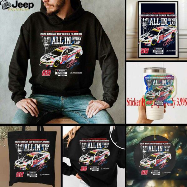Shane van Gisbergen Checkered Flag Sports Black 2025 NASCAR Cup Series Playoffs WeatherTech All In T Shirt