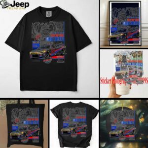 Shane van Gisbergen Checkered Flag Sports Heather Gray 2025 Go Bowling at The Glen Race Winner T Shirt