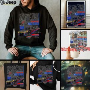 Shane van Gisbergen Checkered Flag Sports Heather Gray 2025 Go Bowling at The Glen Race Winner T Shirt