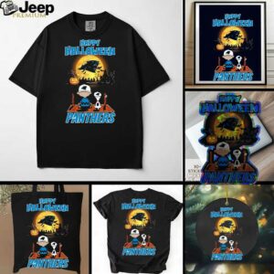 Snoopy And Charlie Brown X Carolina Panthers Happy Halloween T...