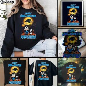 Snoopy And Charlie Brown X Carolina Panthers Happy Halloween T Shirt