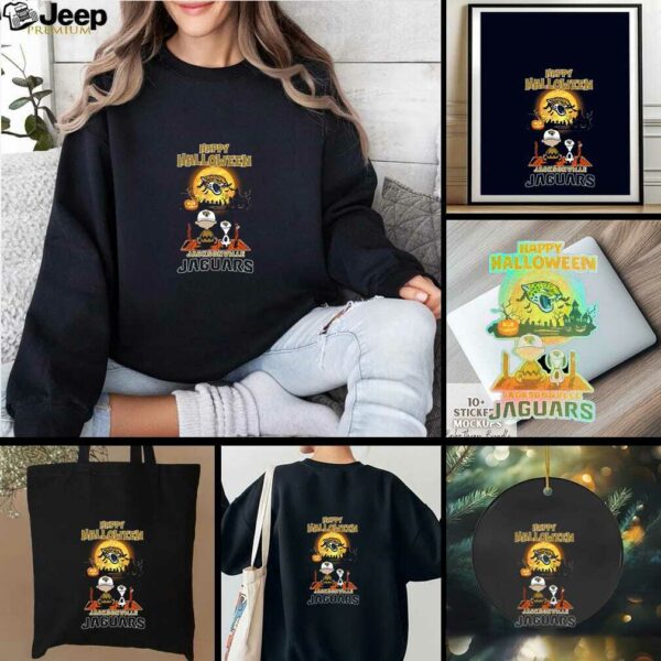 Snoopy And Charlie Brown X Jacksonville Jaguars Happy Halloween T Shirt