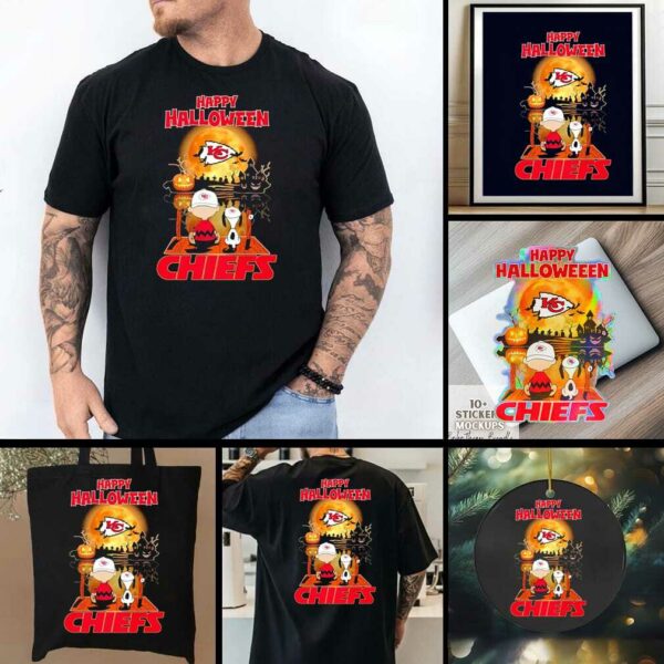 Snoopy And Charlie Brown X Kansas City Chiefs Happy Halloween 2025 shirt