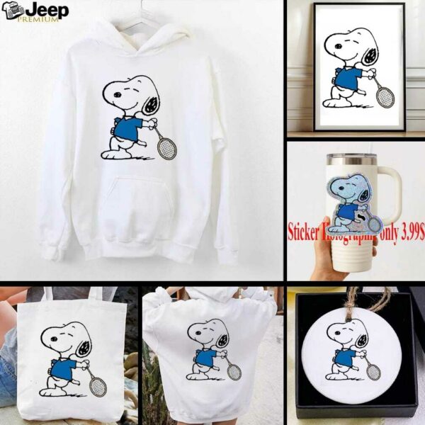 Snoopy Tennis Player cartoon shirt