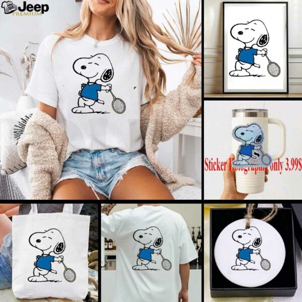 Snoopy Tennis Player cartoon shirt