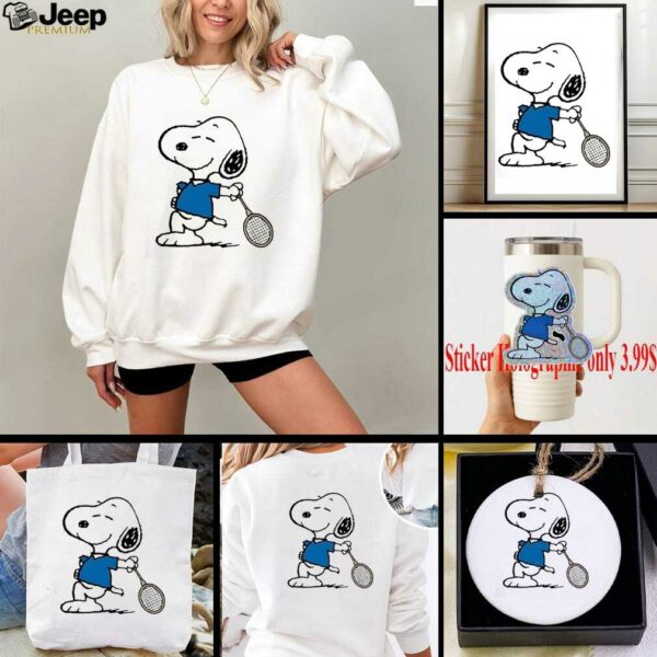 Snoopy Tennis Player cartoon shirt