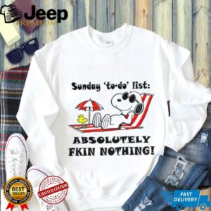 Snoopy and Woodstock sunday to do list absolutely fkin nothing summer shirt