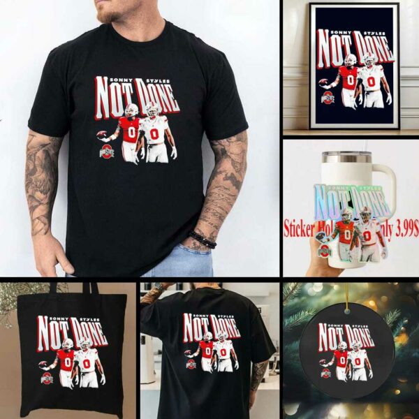 Sonny Styles illustrated not done Ohio State football shirt