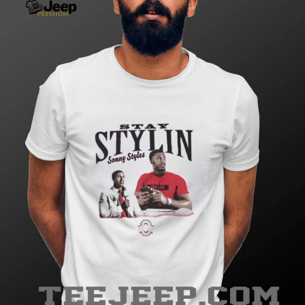 Sonny Styles portrait stay stylin Ohio State shirt