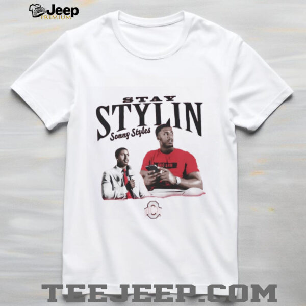 Sonny Styles portrait stay stylin Ohio State shirt