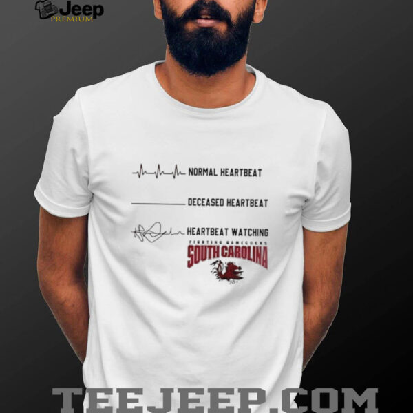 South Carolina Gamecocks NCAA heartbeat watching match shirt