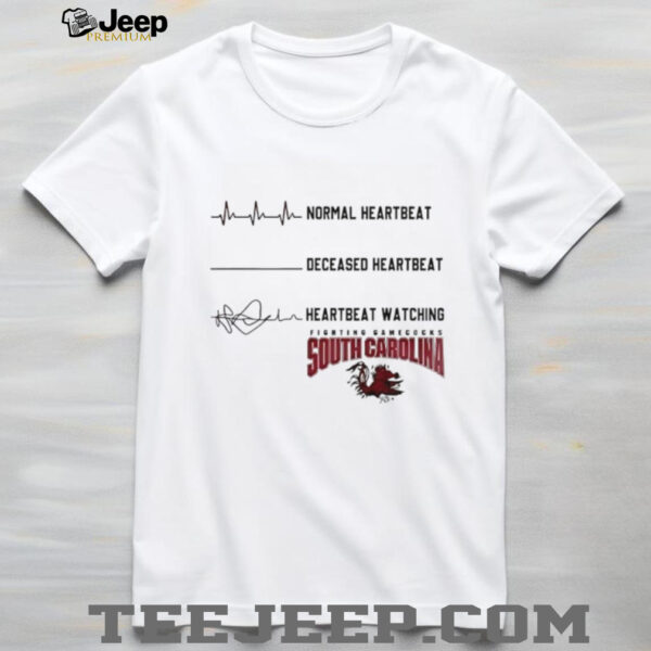 South Carolina Gamecocks NCAA heartbeat watching match shirt