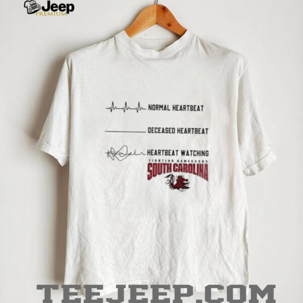 South Carolina Gamecocks NCAA heartbeat watching match shirt
