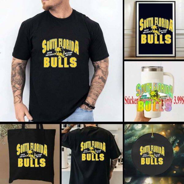 South Florida Bulls Green and Gold We Stand United shirt