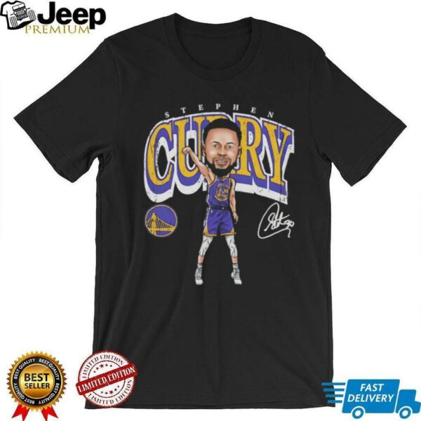 Steph Curry Golden State Warriors 2025 NBA signature cartoon shirt