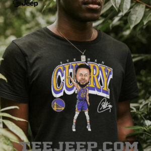Steph Curry Golden State Warriors 2025 NBA signature cartoon shirt