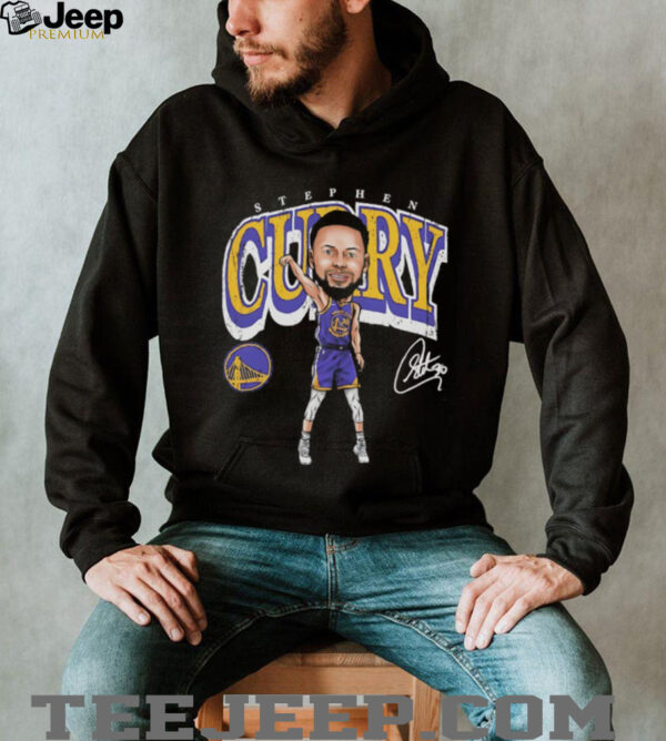 Steph Curry Golden State Warriors 2025 NBA signature cartoon shirt