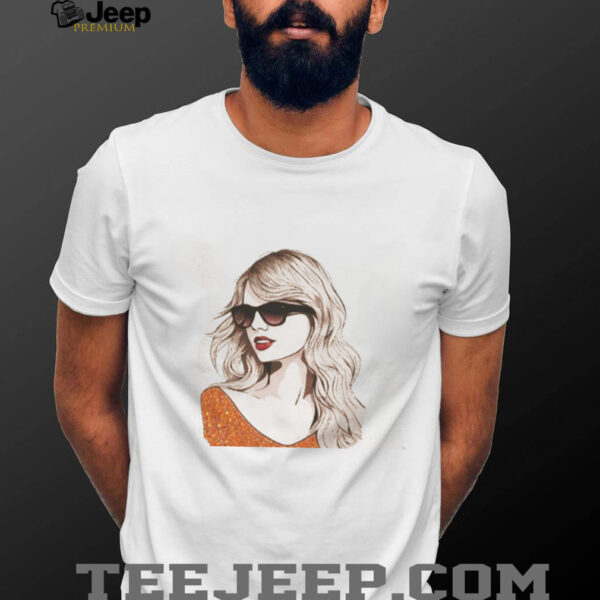 TS   Taylor Orange glitter shirt