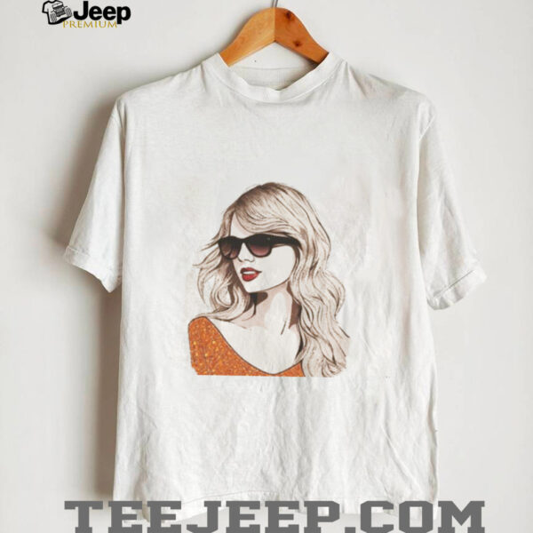 TS   Taylor Orange glitter shirt
