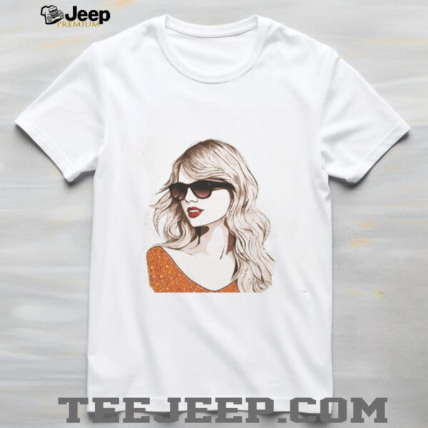 TS   Taylor Orange glitter shirt