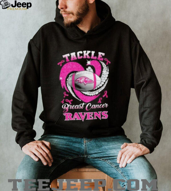 Tackle Breast Cancer Baltimore Ravens Diamond Heart shirt